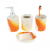Set 4 Accessori Bagno Ceramica