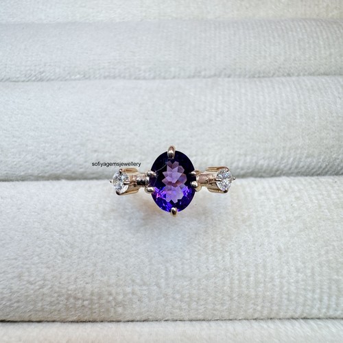 Anello ametista naturale