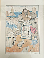 Antonio Possenti - grande litografia acquerellata a mano