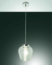 Lampadario CORA Fabas Luce - sospensione vetro 1x E27 - nuovo da expo negozio