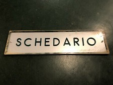 SCHEDARIO-TARGA TARGHETTA CARTELLO UFFICIO INDUSTRIALE VINTAGE EPOCA