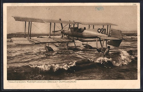 Cartolina francese aereo - francese,