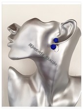 Orecchini A Sfera Shamballa Argento 925 E Cristallo Di Swarovski Elementi