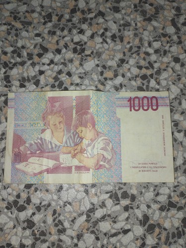 Banconota 1000 lire montessori - lire,