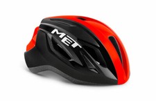 MET Strale Casco Ciclismo su Strada - Pannello Rosso Nero/Lucido