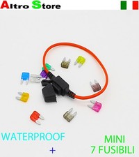 PORTAFUSIBILE MINI LINEA STAGNO LAMELLARE LAMA AUTO MOTO IMPERMEABILE MAX 30A 