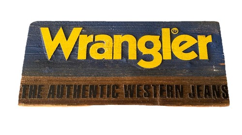Vintage wrangler sign wooden - wrangler,