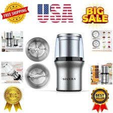 Macinacaffè Elettrico e Macina Spezie con 2 Lame in Acciaio Inox Rimuovi...