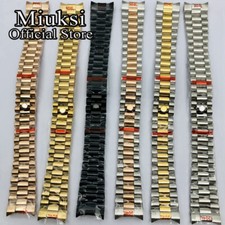 Bracciale presidente Miuksi 20mm argento oro rosa fibbia pieghevole