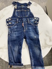 Salopette/tuta denim bambino Dsquared2 taglia 24 mesi usata una volta, Autentica