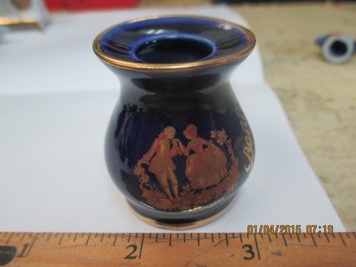 Vaso limoges france blu scuro - limoges,