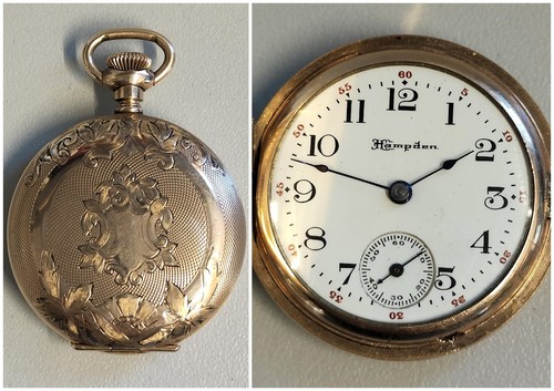 Antico orologio tasca - orologio, hampden