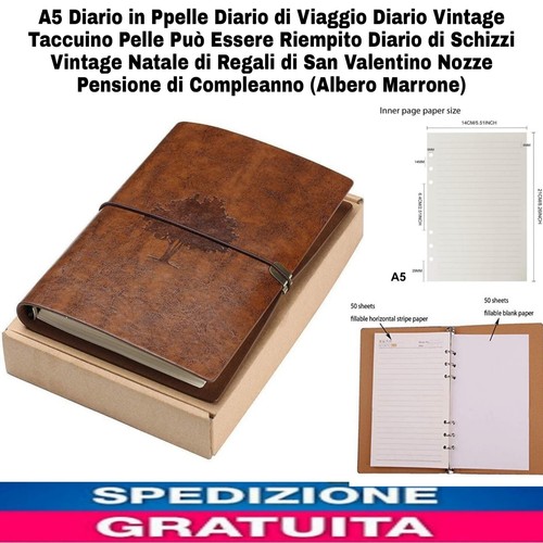 Diario pelle vintage - in, a5