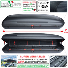 Box Baule Tetto Auto Portatutto Portapacchi Universale 480 LITRI  Porta Bagagli