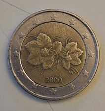 Moneta da 2 euro rara - "Fiori Lampone  2000 Finlandia" da collezione