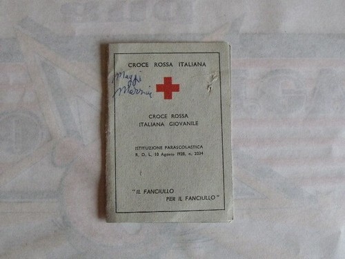 Tessera croce rossa anni - anni, 60