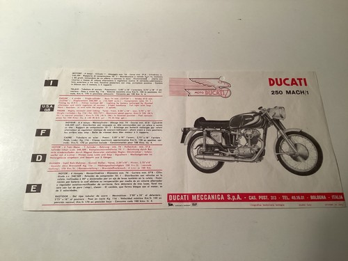 Ducati depliant pagina - , 250