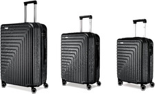 Trolley FIBRA, espandibile (NERO, SET 3 TROLLEY)
