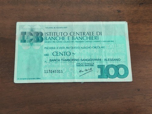 Mini assegno 100 - mini,