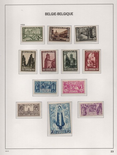Belgio 1933 scott b132 - scott, #b132-b143