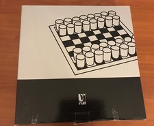 gioco dama/scacchi bicchieri e base in vetro, marca C’ART