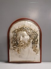 Quadro Arte Sacra raffigurante Gesù, in Argento Prezioso 925, 25g. 43x32