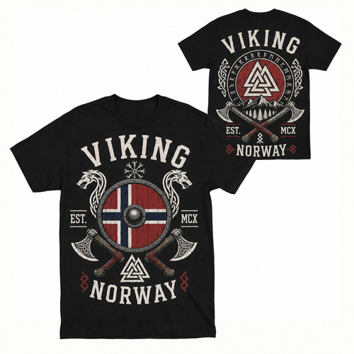 Shirt norvegese bandiera - norvegese,