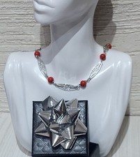 Bracciale Argento 800 E Corallo Vintage Anni 70,Con Scatolina Nuova Omaggio 