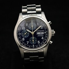 Hamilton Daydate Cronograph 42mm blu dial automatic serviced box & papers