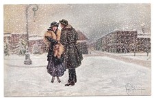 POLAROLI   BUON NATALE  COPPIA  NEVE  APPUNTAMENTO