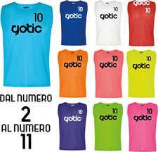 Casacca Numerata Calcio Pettorina Fratini Fratino Numerati Unisex Adulto Bambino