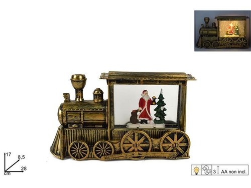 Trenino con babbo natale - babbo, luci