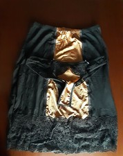 Completo di lingerie marca Philippe Matignon slip e sottoveste in pizzo nero 