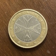 1 EURO MALTA 2017 CON SIMBOLO F NELLA STELLA - RARA