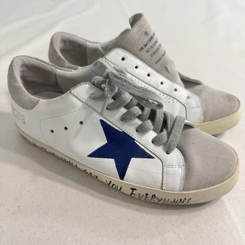 Golden goose white and grey - golden,