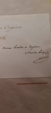 Maria Luisa d'Asburgo-Lorena Biglietto Autografo (Certificato)