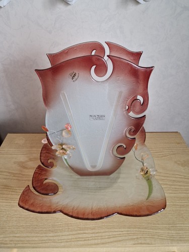 Vaso piatto vetro - vaso,