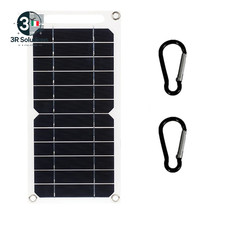 Pannello Solare 30W Impermeabile Con USB per Campeggio Escursioni Batteria Porta