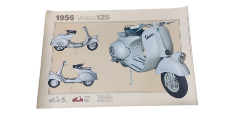 Poster plastificato vespa 125 - poster,