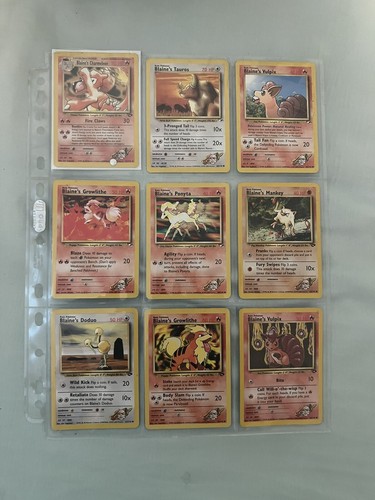 Lotto carte pokemon gym