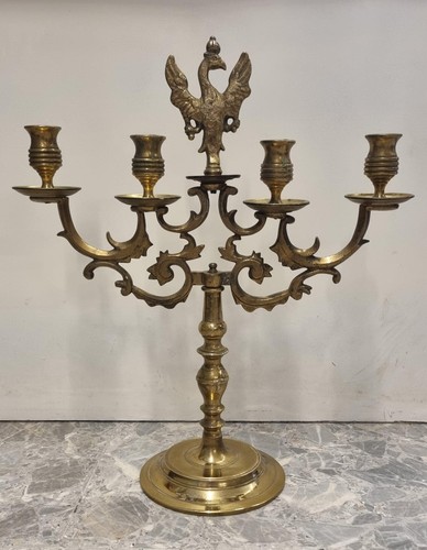 Vecchio candelabro ottone - in,