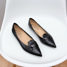 Ballerine Tod's da donna nere in vernice taglia EU37, US7, UK4