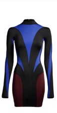 Mini abito mugler nero - h&m, nero/blu