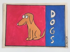 Disegno su carta Keith Haring (fatto a mano) firmato e timbrato tecnica mista.