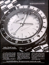 Pubblicità Bulova Accutron Astronauta Stampa Vintage Originale 1969 Wall Art