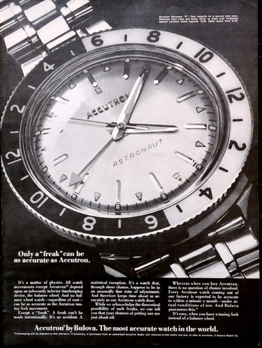Pubblicità bulova accutron - pubblicità,