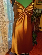 ABITO A SOTTOVESTE IN RASO COLOR BRONZO DORATO