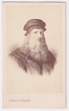 Leonardo Da Vinci (1452-1519) - Pittore Scultore Parigi Ritratto CDV Foto