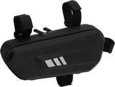 Borsa Laterale per Moto Impermeabile in Pelle Nera per Telaio Moto