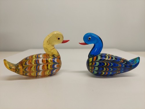 Coppia animali cigni murano - coppia,